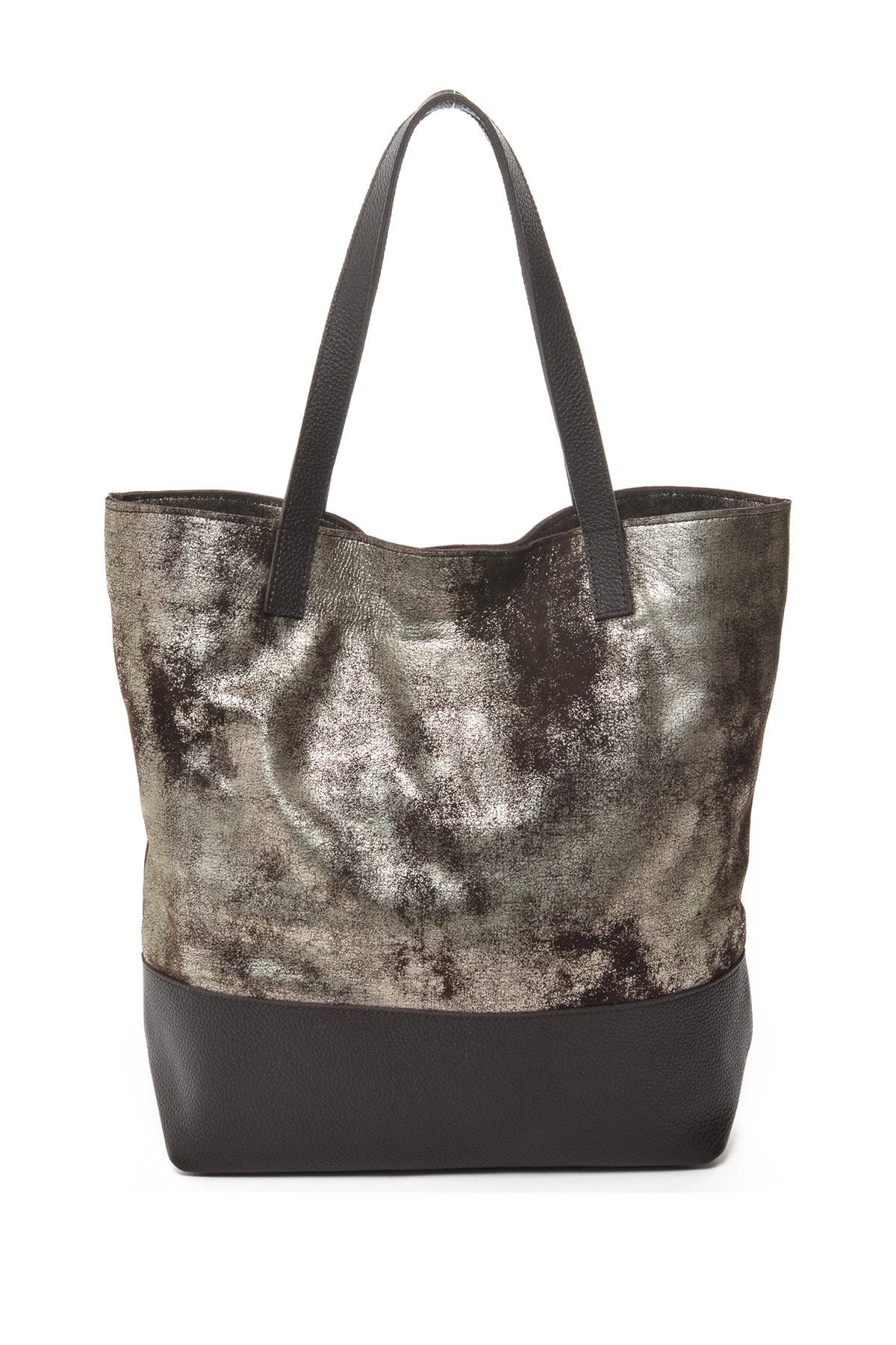 CARLA MANCINI Keria Metallic Leather Tote, Main, color, 