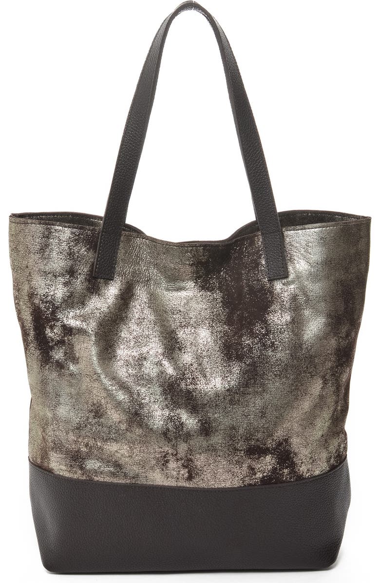 CARLA MANCINI Keria Metallic Leather Tote, Main, color,
