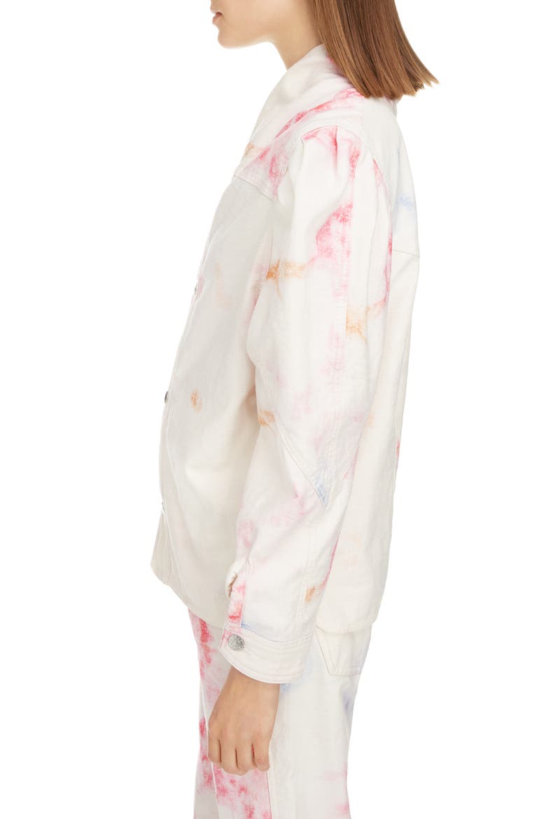 Tie Dye Puff Sleeve Top, Alternate, color, PINK