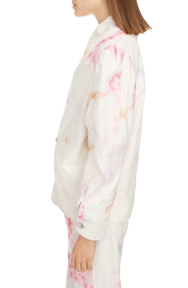 Isabel Marant Tie Dye Puff Sleeve Top, Alternate, color,