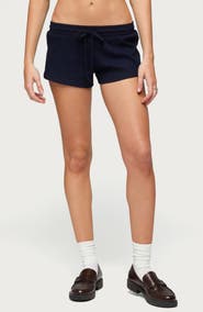 EDIKTED Baila Waffle Knit Drawstring Shorts