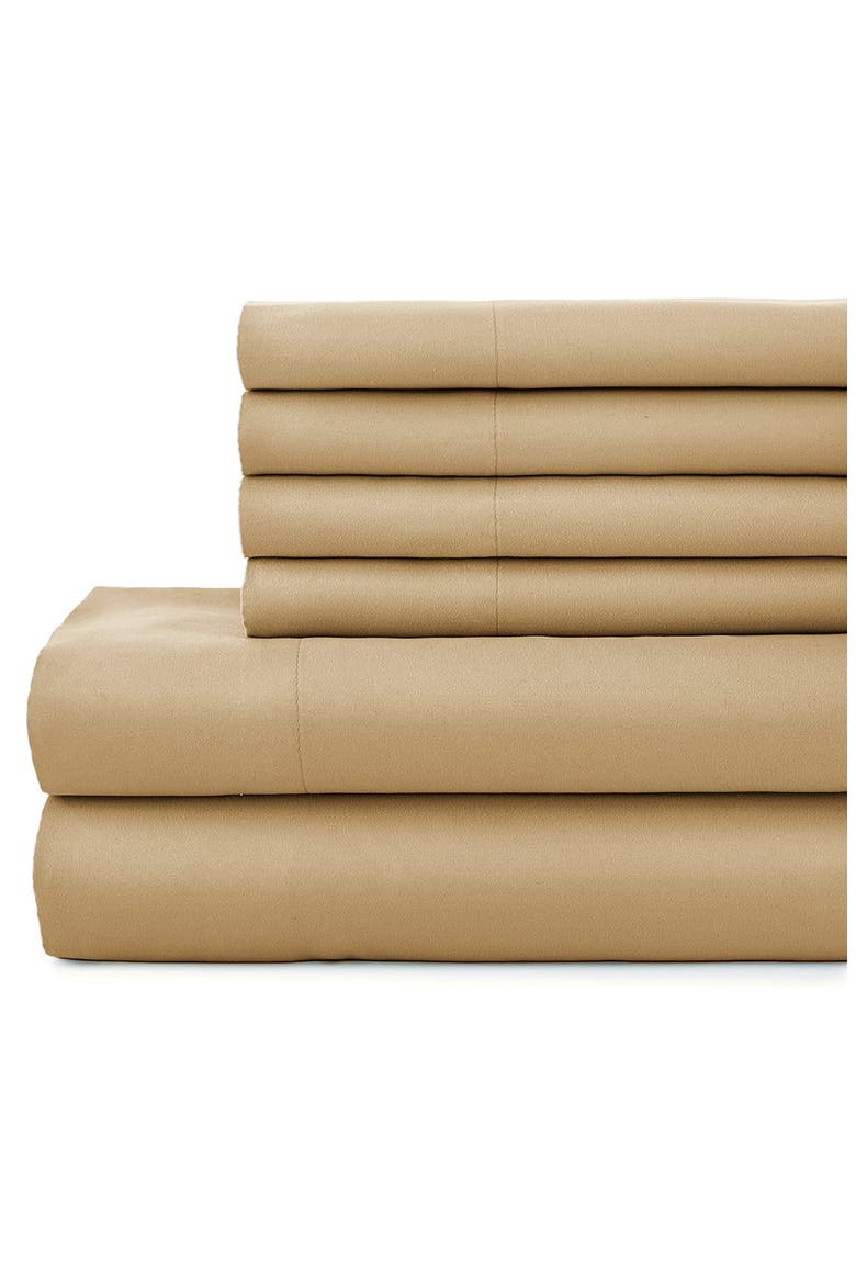 Southshore Essentials Double Brushed 100 GSM Sheet Set, Alternate, color, BROWN