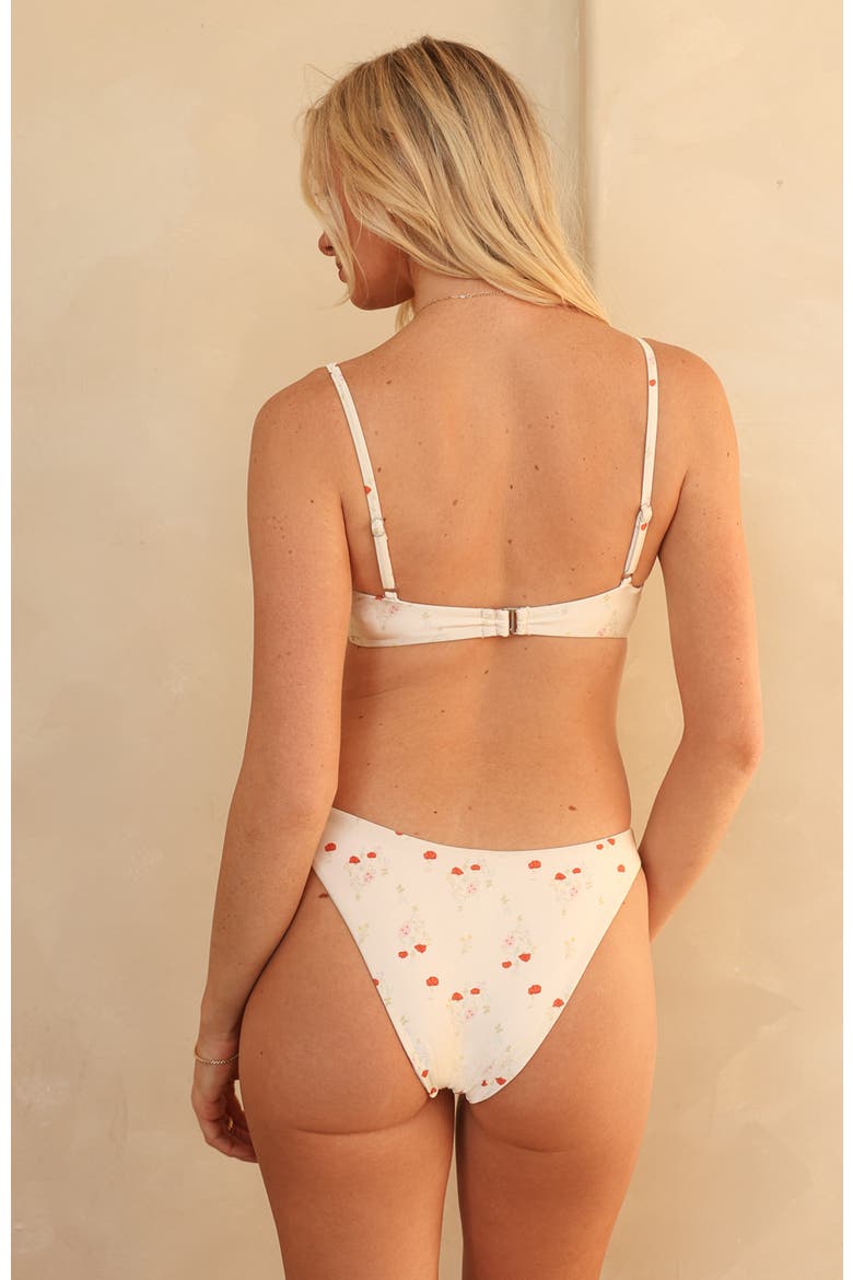 Nocturnal Cheeky Bikini Bottom, Alternate, color, Rosewater
