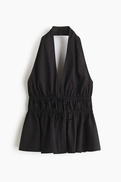 Peplum Halterneck Top
