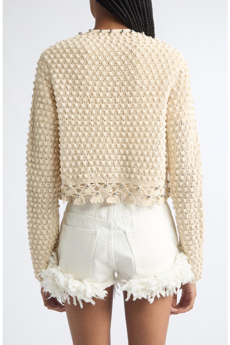 Crochet Cardigan, Alternate, color, ECRU FLUFFY