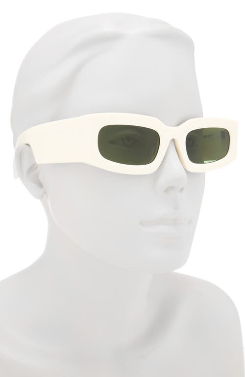 Off-white Cary 52mm Rectangular Sunglasses In White Green