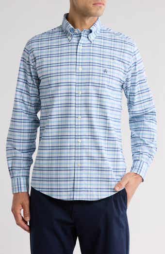 Brooks Brothers Non-Iron Plaid Cotton Stretch Oxford Button-Down Shirt