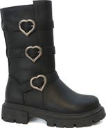 Seven7 Kids' Heart Buckle Faux Leather Boot