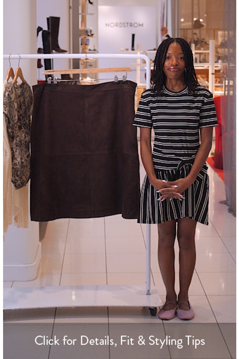 A-Line Suede Midi Skirt video