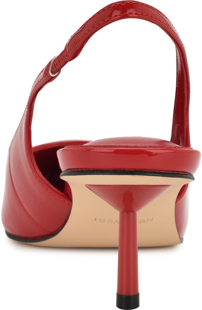 Nine West Hunny Slingback Pointed Toe Pump, Alternate, color, Medium Red