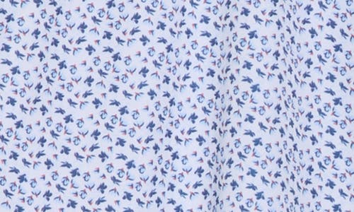 Soul Of London Stretch Sport Short Sleeve Button-up Shirt In Blue