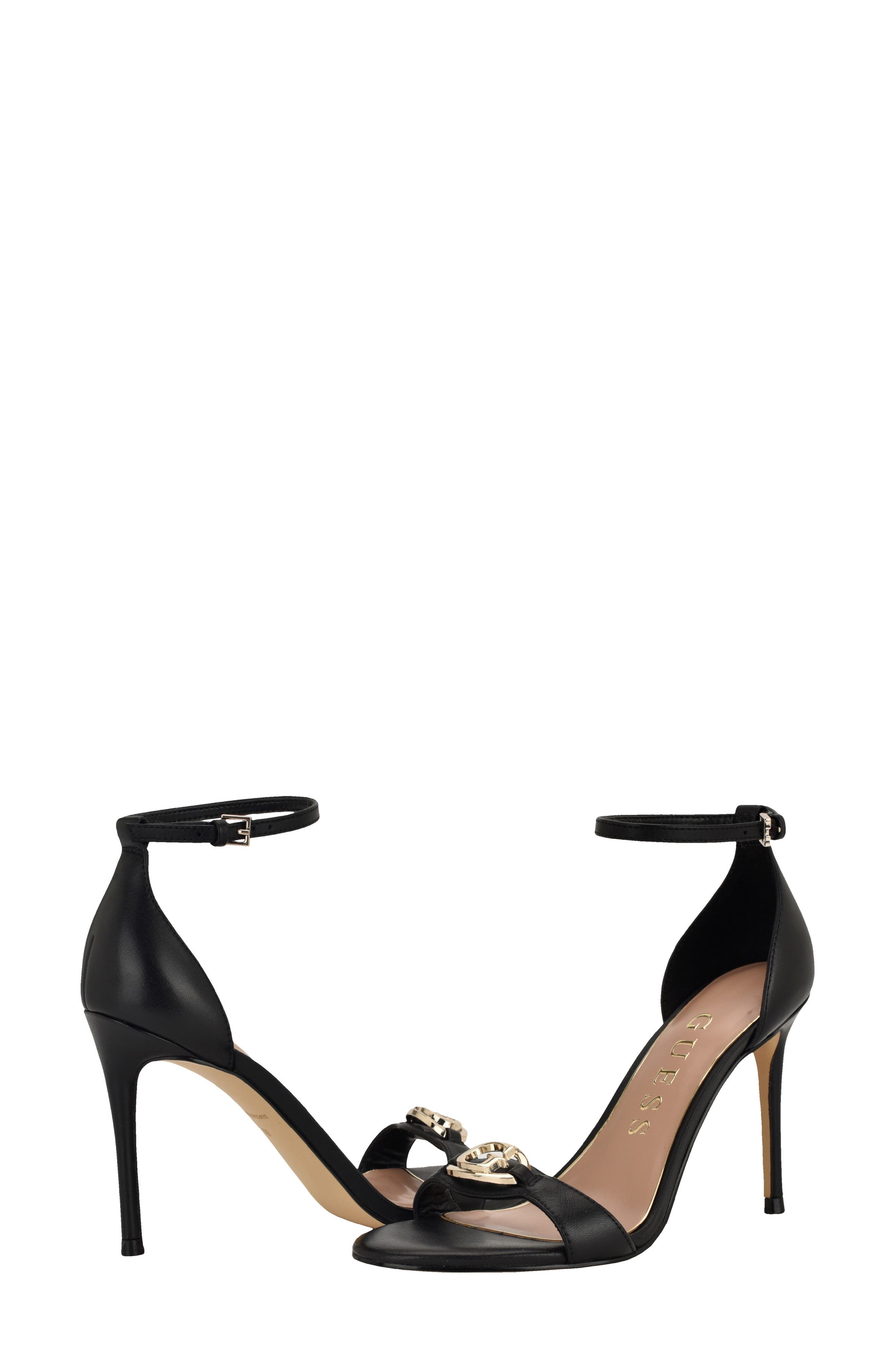 GUESS Kabrina Ankle Strap Sandal, Alternate, color, Black