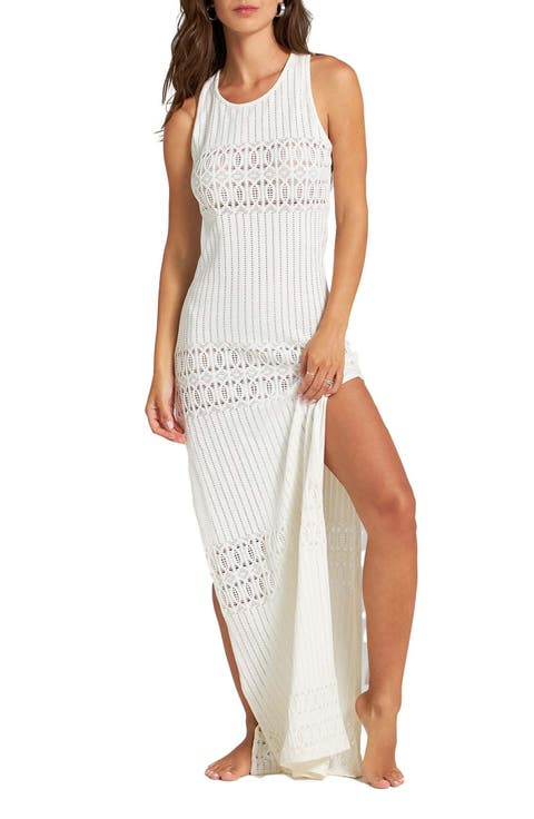 Open Stitch Sleeveless Cover-Up Maxi Dress