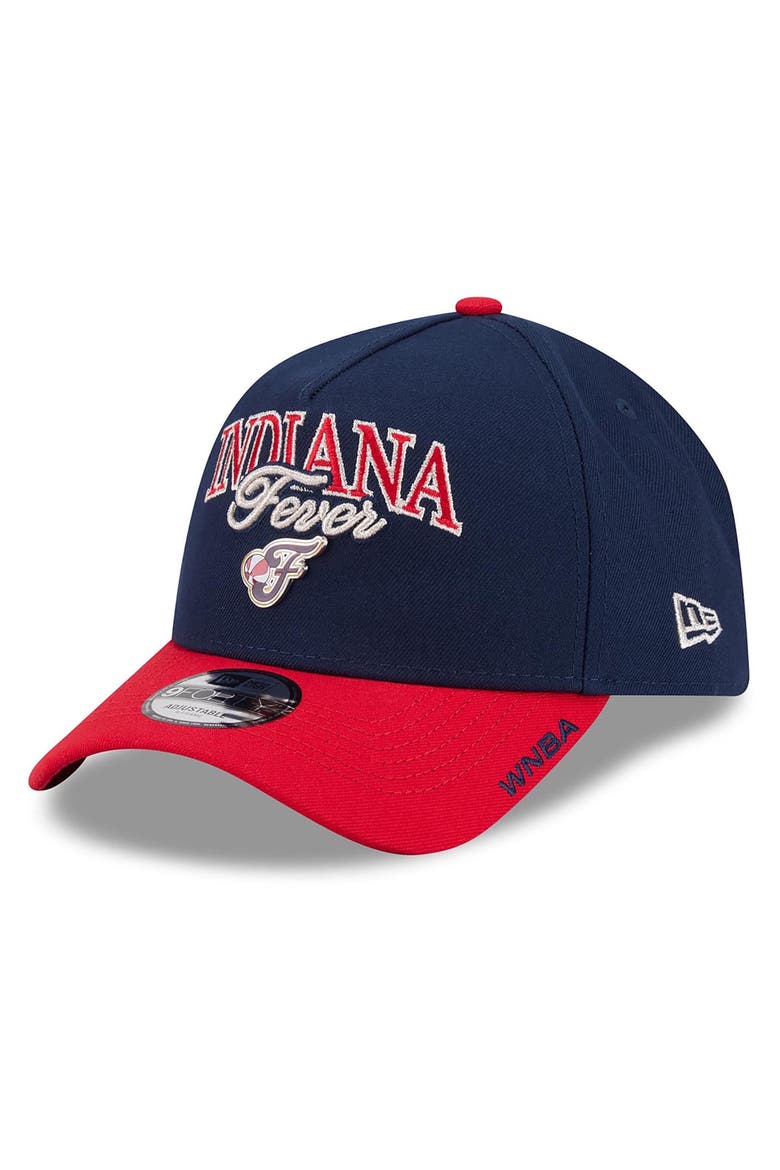 Unisex New Era Navy/Red Indiana Fever WNBA Tip-Off 2026 Metal Badge A-Frame 9FORTY Adjustable Hat, Alternate, color, Navy