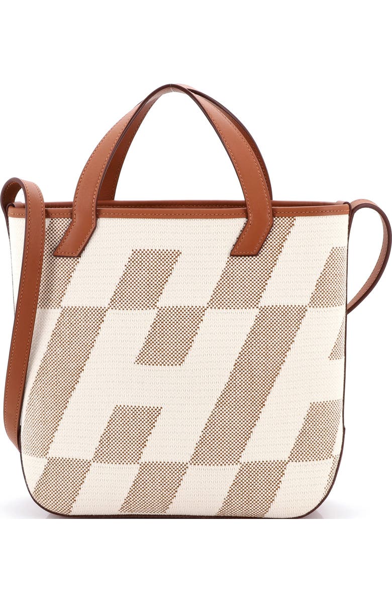 Pre-Owned Hermes Cabas H en Biais Tote Canvas with Leather 27, Main, color, Gold