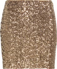 Open Edit Sequin Miniskirt