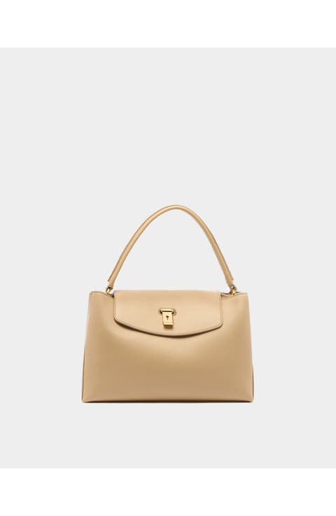 Lock Me Top Handle Bag In Leather