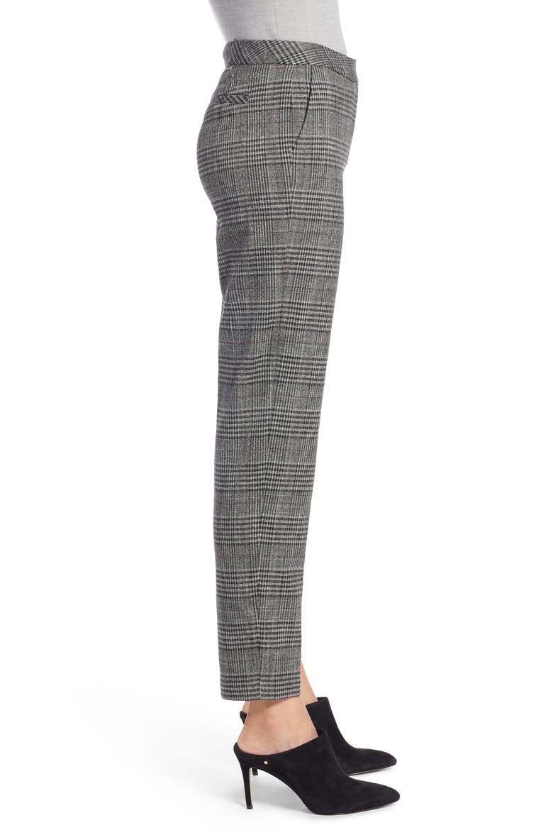 Plaid Skinny Pants, Alternate, color, BLACK PLAID