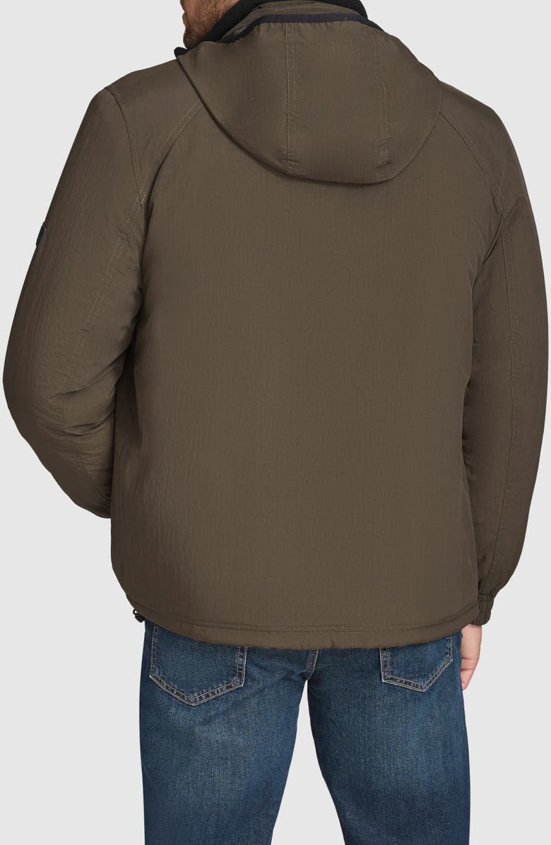 Andrew Marc Gatton Hooded Nylon Jacket, Alternate, color, Olive