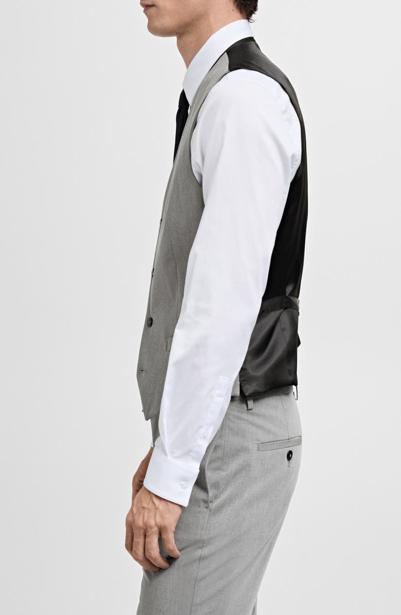 MANGO Paris Superslim Fit Suit Vest, Alternate, color, Grey