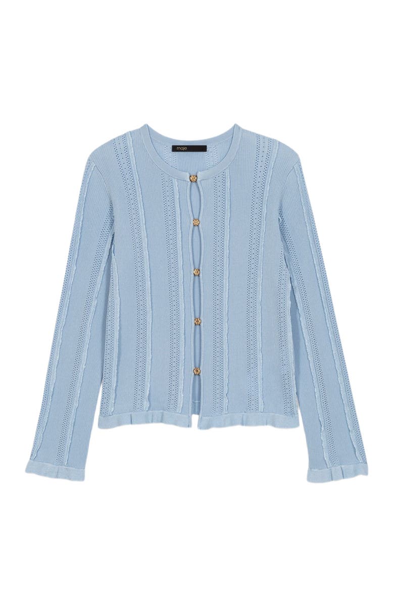 maje 2-in-1 cardigan, Alternate, color, Blue Sky