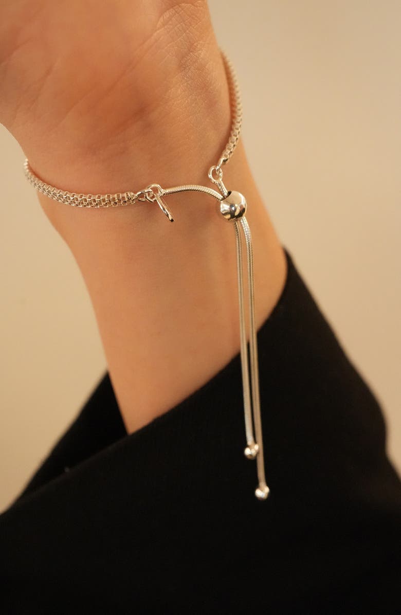 Argento Vivo Sterling Silver Argento Vivo Mesh Slider Bracelet, Alternate, color, Silver