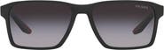 Prada Linea Rossa 58mm Gradient Rectangular Sunglasses