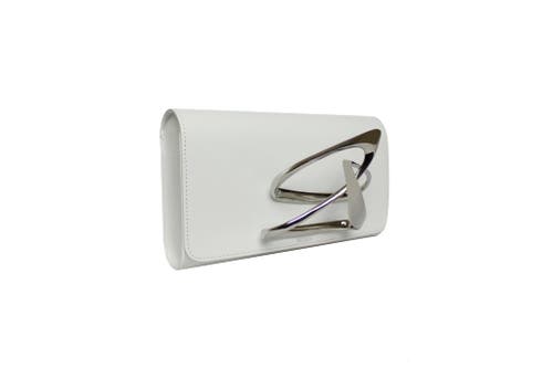 Perrin Paris Zaha Hadid Loop Clutch In White