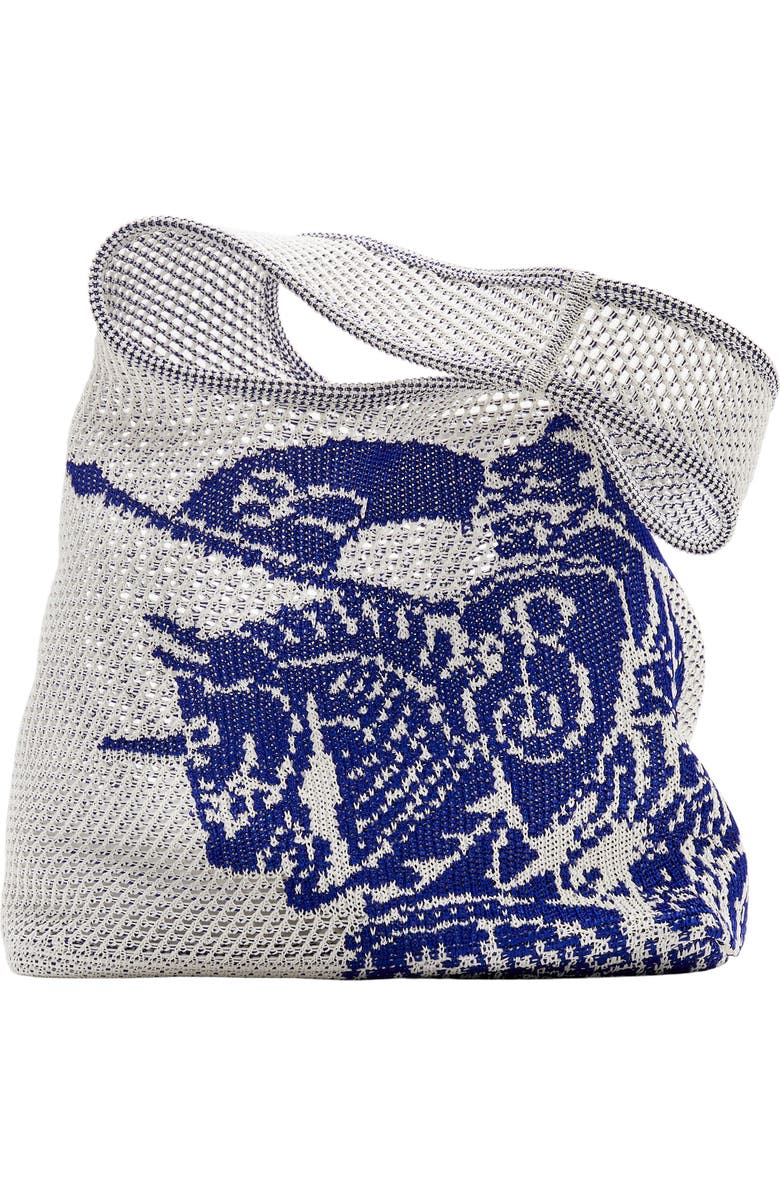 Burberry Large EKD Crochet Bag, Main, color, White