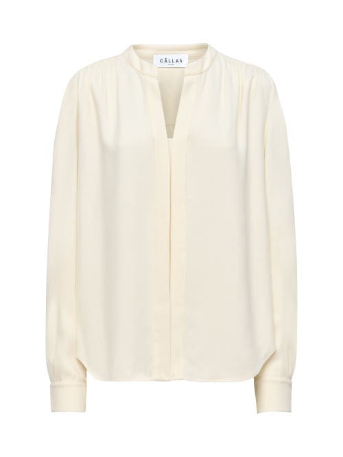 Callas Milano Athena Relaxed Fit Athena Long Sleeve Shirt In White