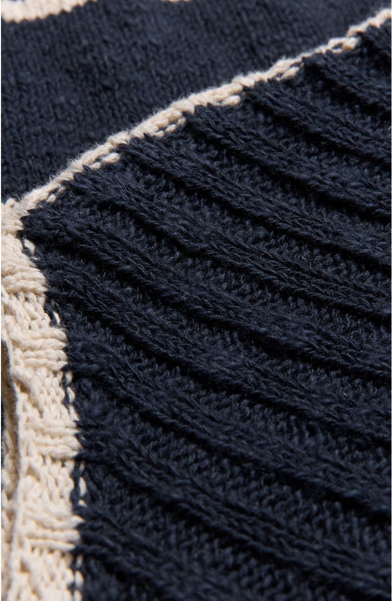 Celtic & Co. Stripe Boat Neck Sweater, Alternate, color, Navy / Ecru