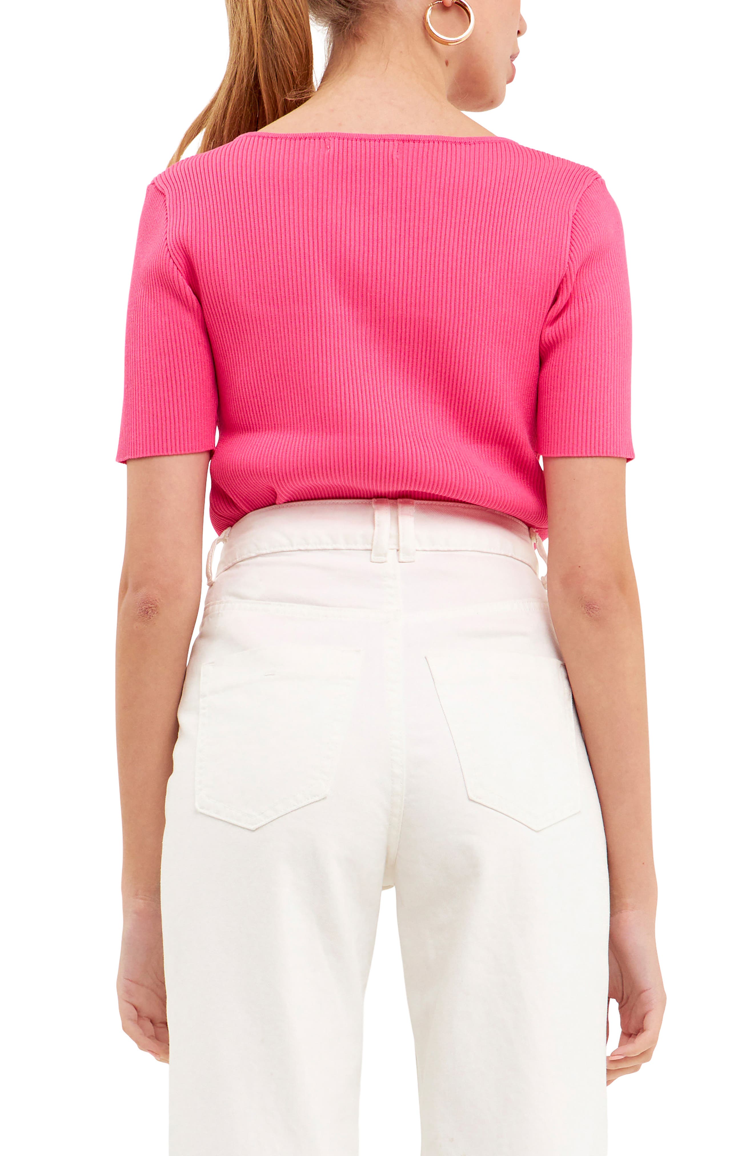 Grey Lab Rib Strappy Square Neck Top (Women) | Nordstromrack