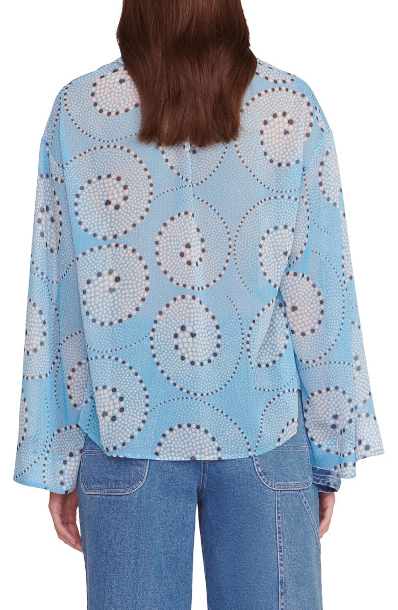 STAUD Marissa Swirl Print Long Sleeve Top, Alternate, color,