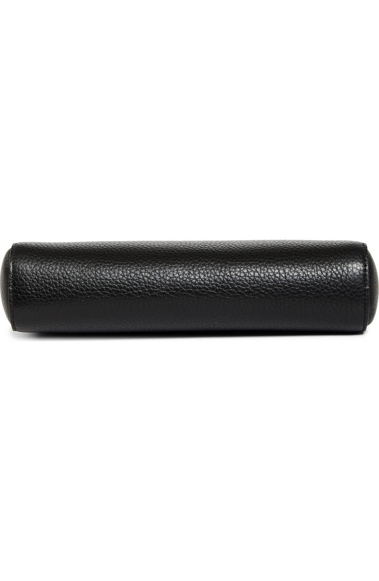 Christian Louboutin Mini Cabata Soft Leather Pouch, Alternate, color, Black/ Gun Metal