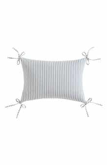 Palm Aire Seersucker Medley Bow Accent Pillow