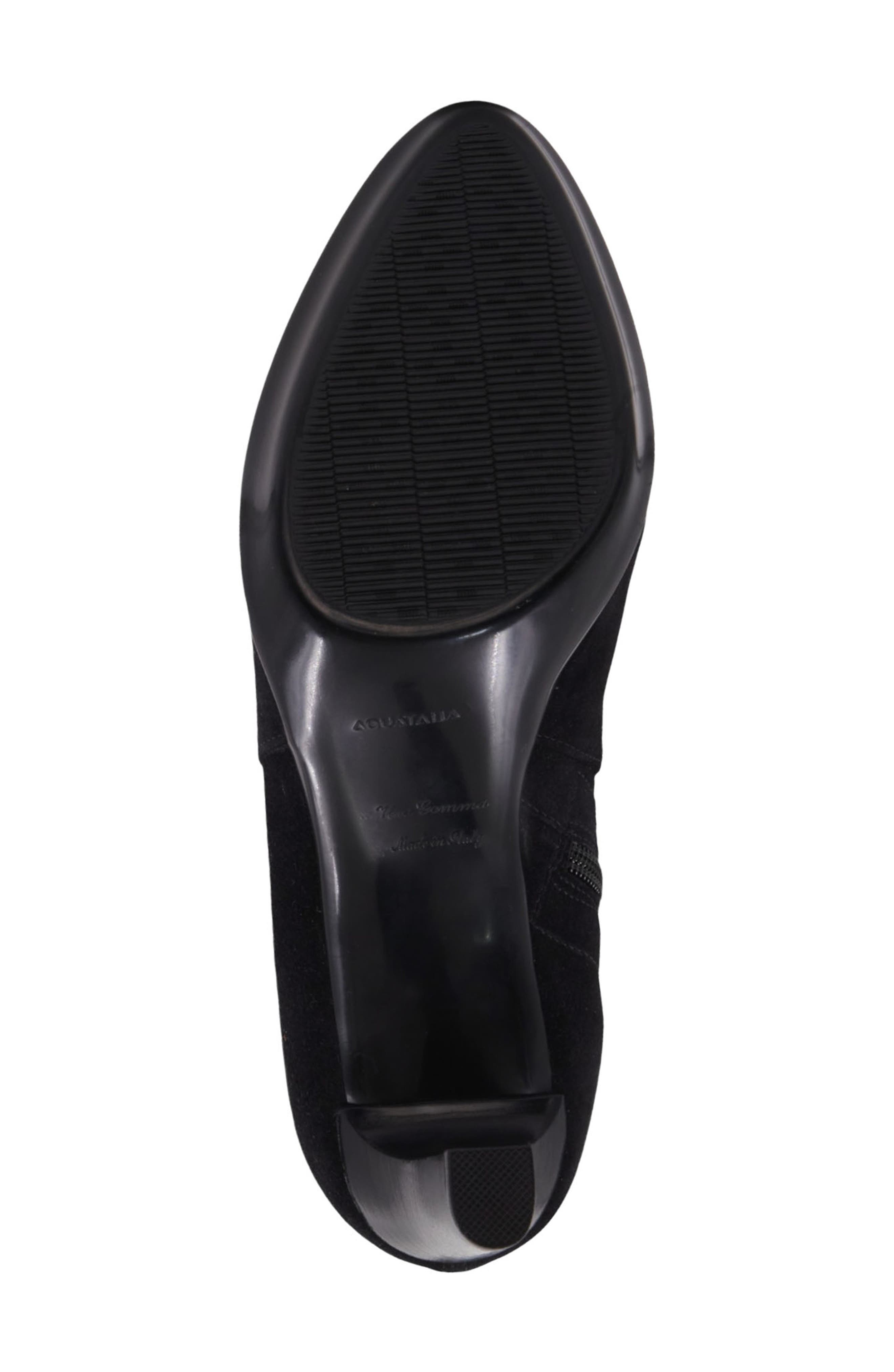 Aquatalia Rhumba Low Weatherproof Bootie, Alternate, color, Black Suede