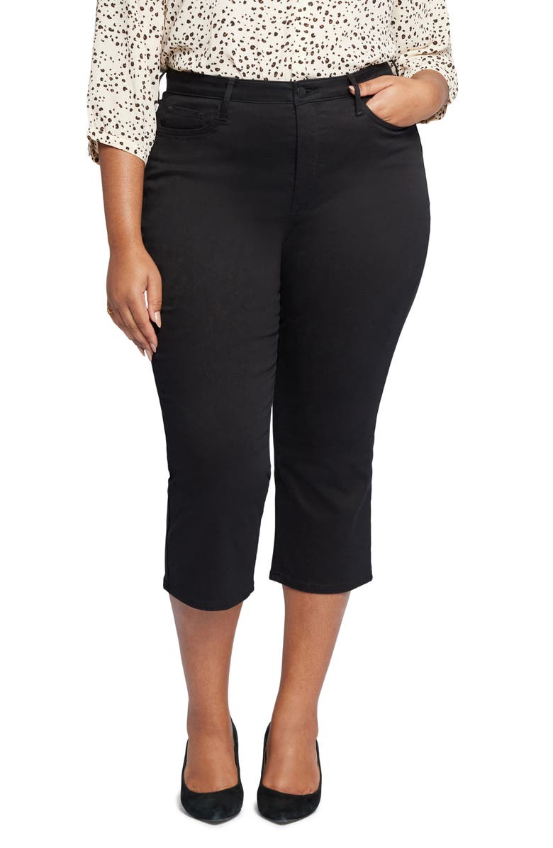 NYDJ Joni High Waist Capri Jeans, Main, color, Black