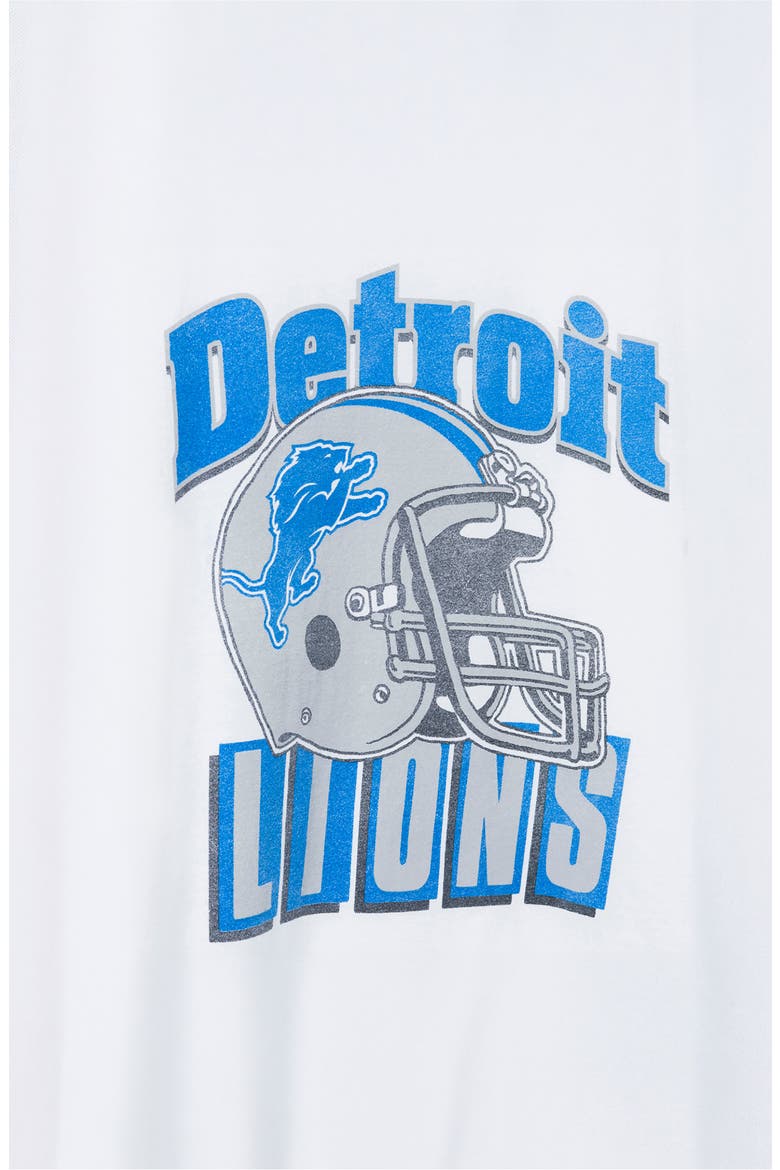 Detroit Lions Throwback Helmet Cotton Graphic T-Shirt, Alternate, color, WHITE
