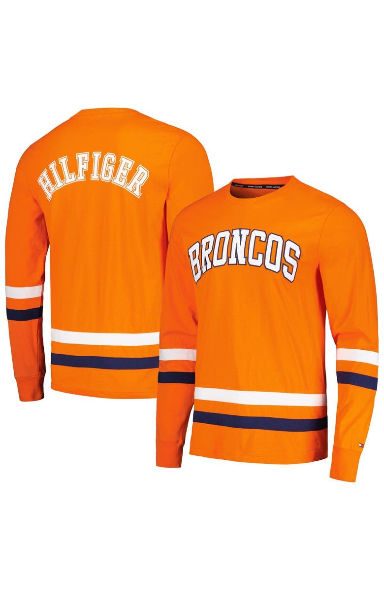 Tommy Hilfiger Men's Tommy Hilfiger Orange/Navy Denver Broncos Nolan Long Sleeve T-Shirt, Main, color, Orange