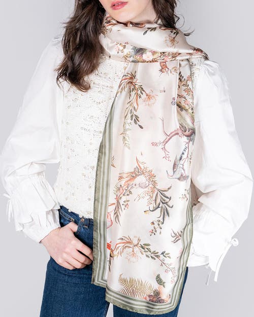 Fable England Wonderland Toile Silky Scarf In Neutral