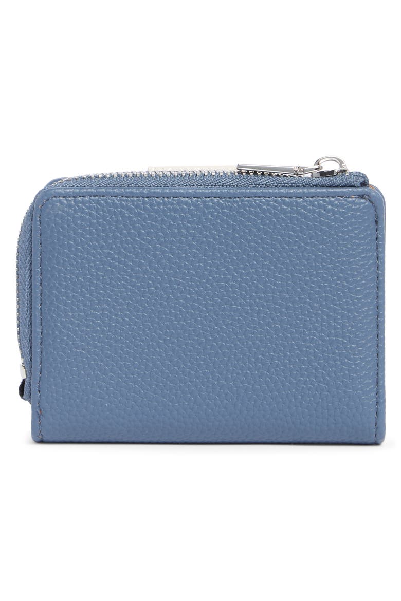 Daniela French Faux Leather Wallet, Alternate, color, LAKE BLOCK