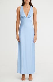 Significant Other Lucile Sleeveless Satin Maxi Dress