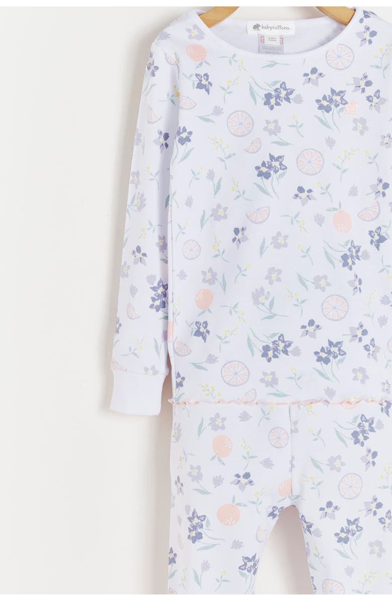 Babycottons Premium Peruvian Pima Cotton Orange Snug Two-Piece Pajamas For Toddler, Alternate, color, 