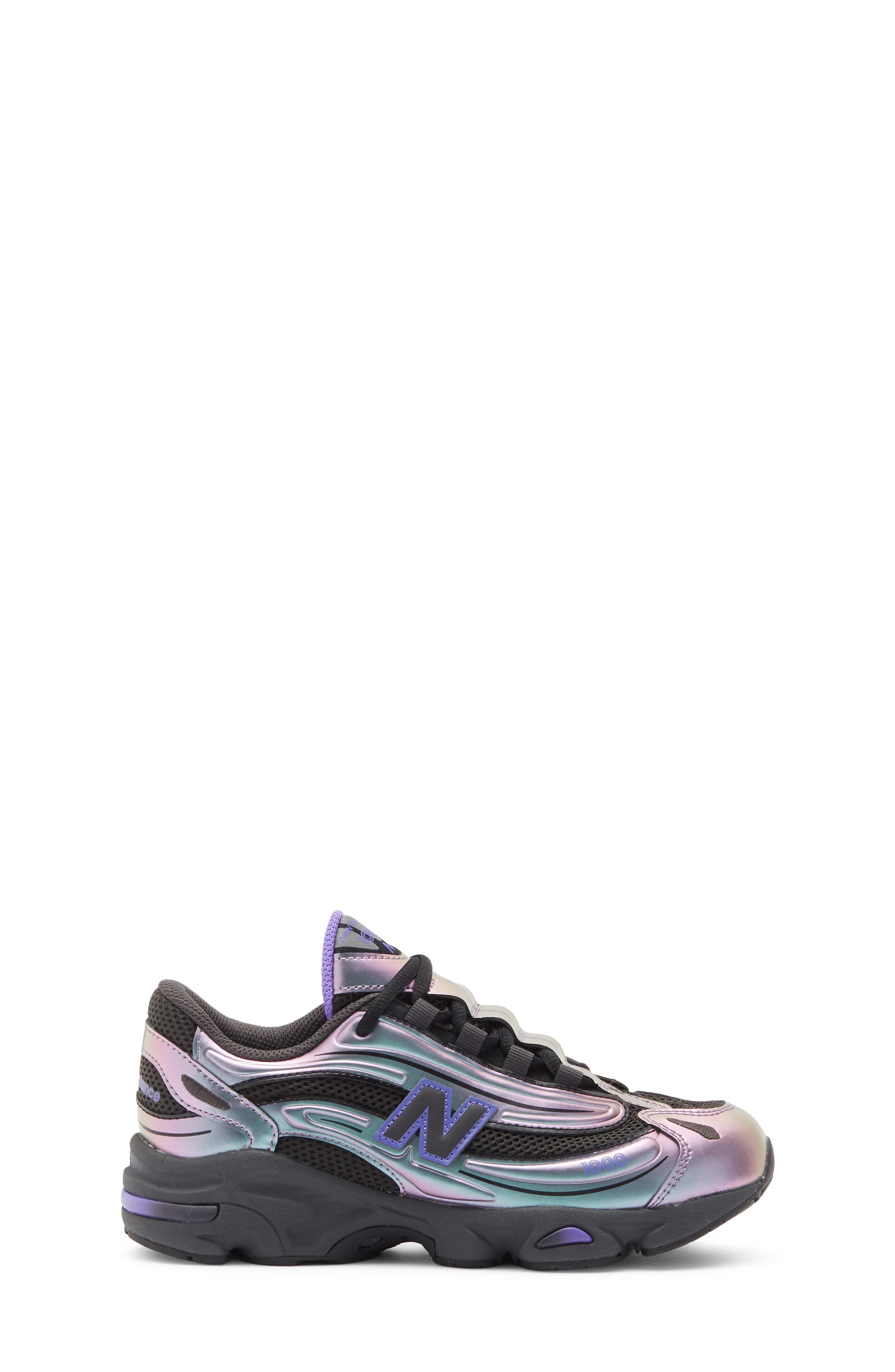 Kids' 1000 Lace Sneaker, Alternate, color, BLACK/ ELECTRIC INDIGO