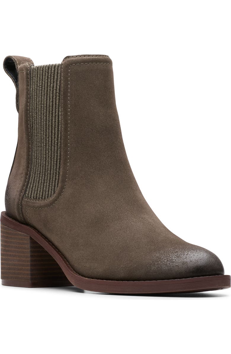 Clarks<sup>®</sup> Chamberly Top Chelsea Boot, Main, color, Mole Grey Suede