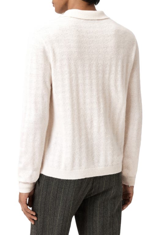John Varvatos Macra Cashmere & Cotton Polo In White