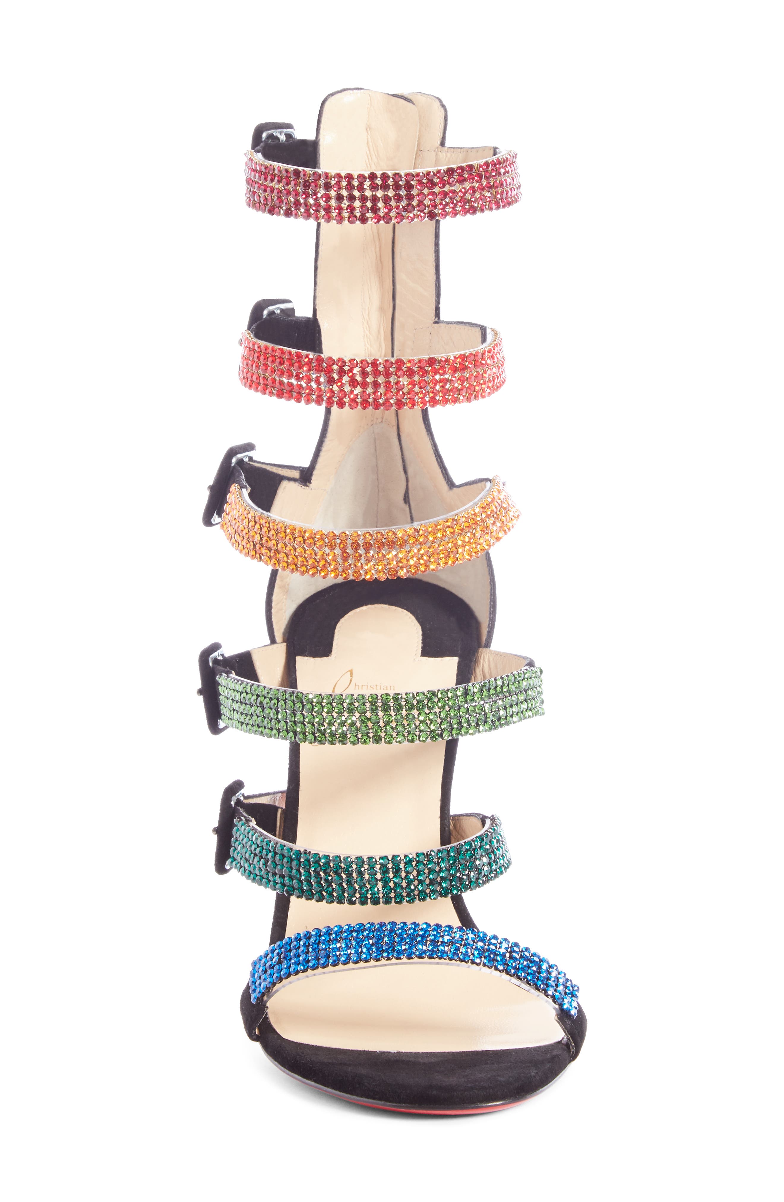 Christian Louboutin Raynibo Cage Sandal, Alternate, color, 