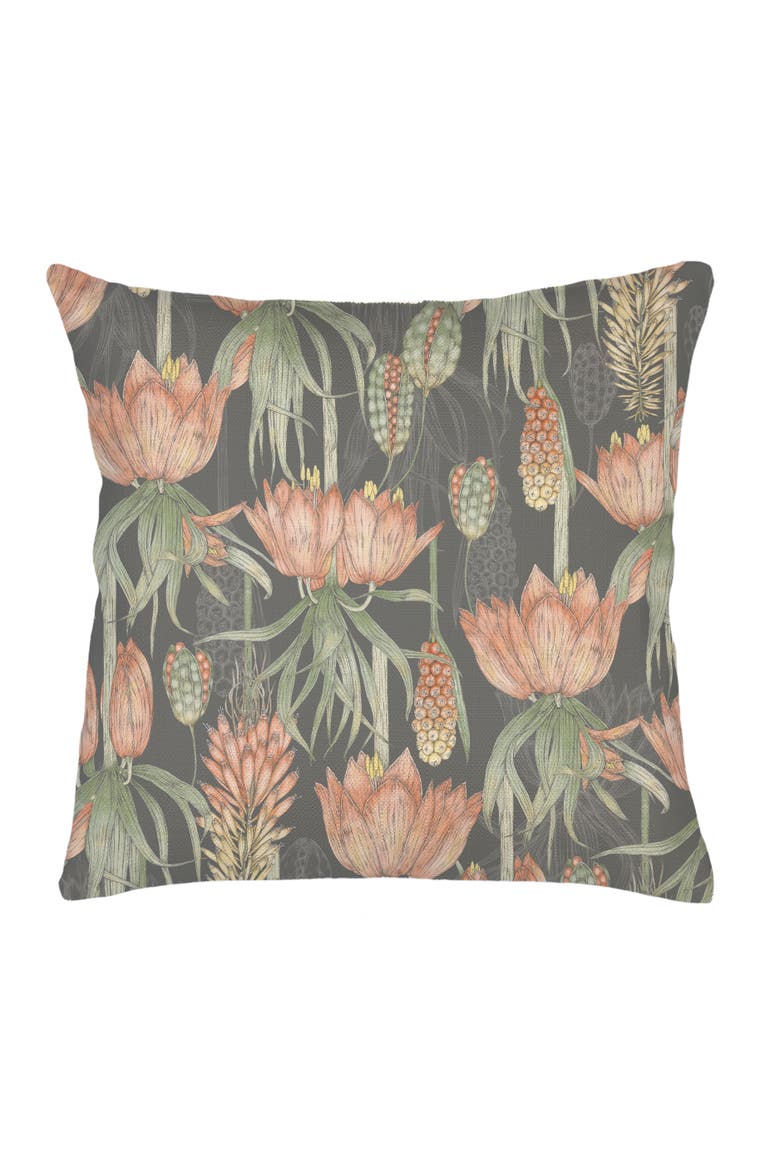 Island Orchard Linen Pillow with Down Insert, Main, color, Grey
