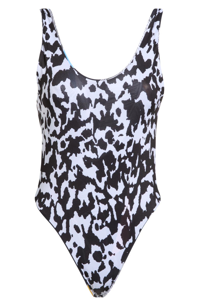 Maaji Claire Reversible One-Piece Swimsuit, Alternate, color, Black