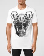 PHILIPP PLEIN T-Shirt Round Neck Ss Skull With Crystals Men